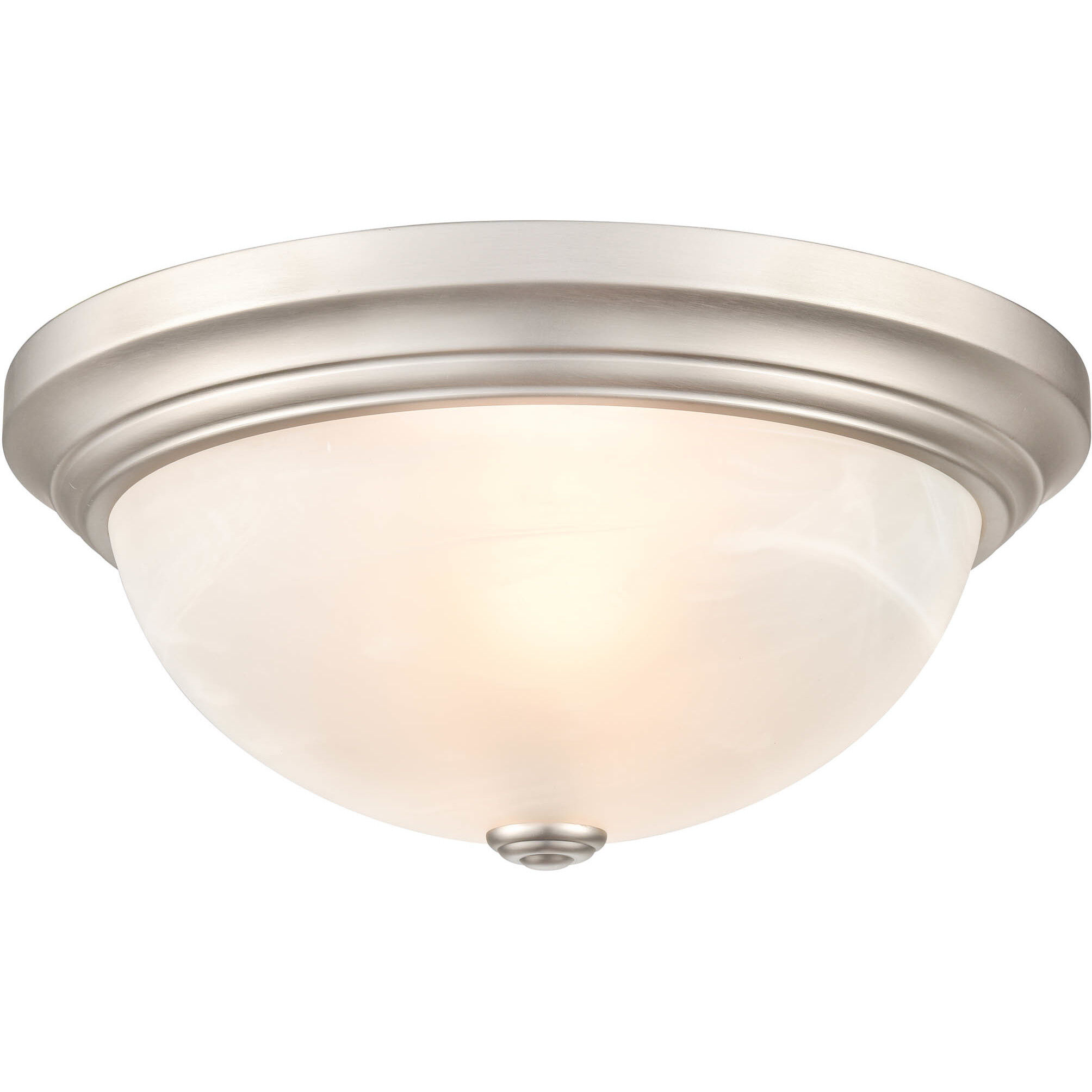 Whitton 2 Light 13 inch Satin Nickel Flush Mount Ceiling Light